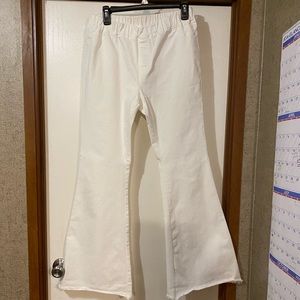 White worn Flare jeans
